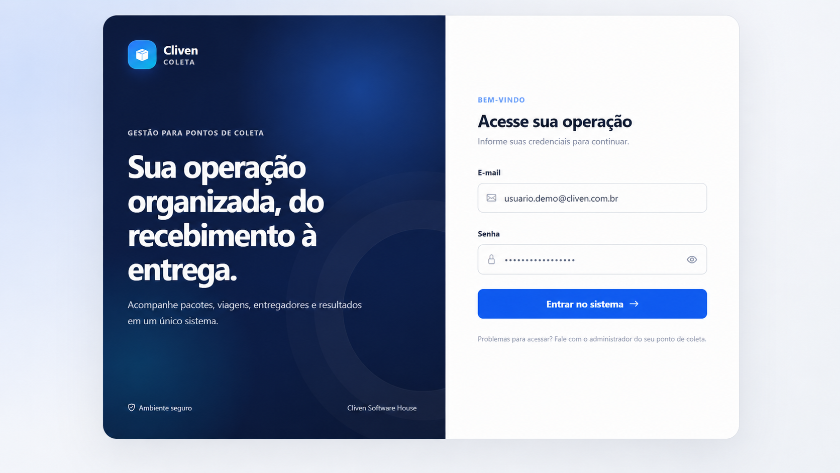 Miniatura da tela de login